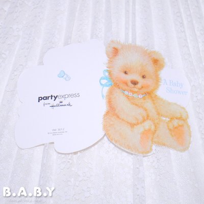 画像3: Baby Shower Card / Fluffy Teddy Bear