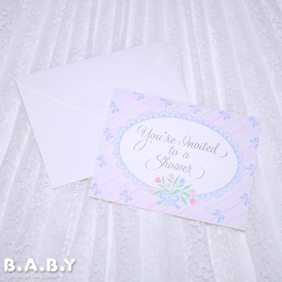 画像1: Baby Shower Card / You're Invited to a Shower