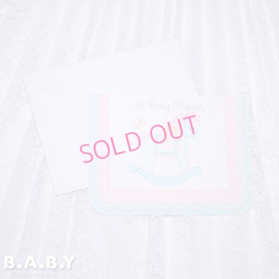 画像1: Baby Shower Card / Lace Rocking Horse