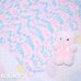 画像1: Pink& Blue Mosaic Knit Blanket (1)