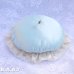 画像5: Ruffle Lace Blue Satin Round Pillow