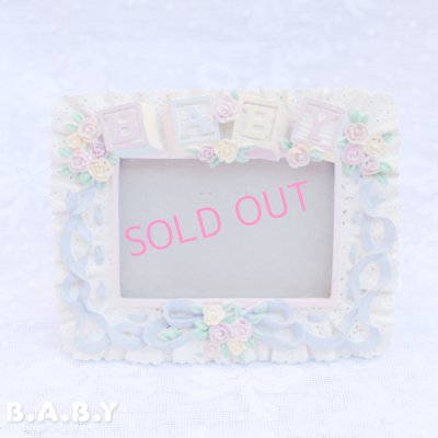 画像1: Romantic Baby Photo Frame / Blue