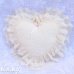 画像2: Ruffle Lace Romantic Heart Pillow (2)