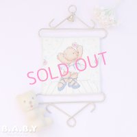 Cross Stitch Ballerina Bear Walldeco