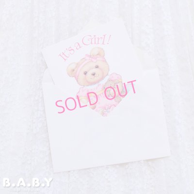 画像4: It's a Girl Card / It's a Girl! (Bear)