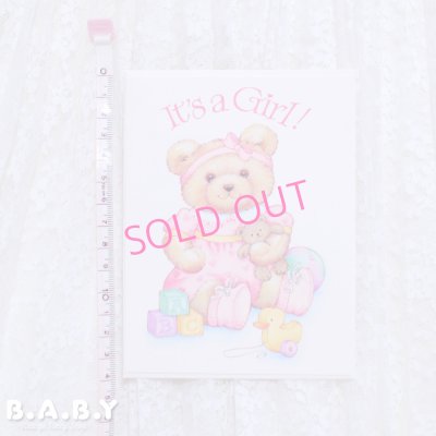 画像5: It's a Girl Card / It's a Girl! (Bear)