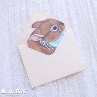 画像2: Return Gift Card / Thank You For The Baby Gift (Bunny)