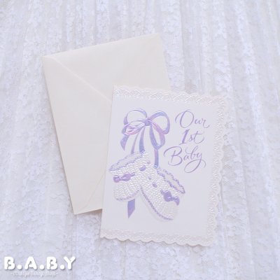 画像1: Baby Shower Card / Our 1st Baby