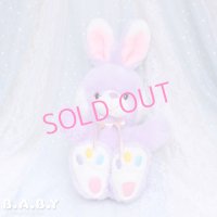 Colorful Paw Purple Bunny