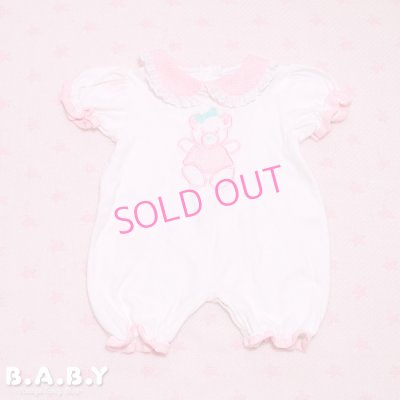 画像1: 【難ありSALE】〔60サイズ / 3-6ヶ月〕Pink Check Bear Romper