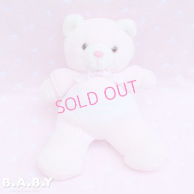 画像1: Pink Knit Romper Rattle Bear