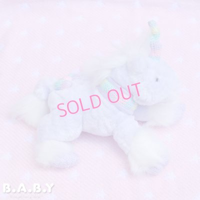 画像1: Lavender Rainbow Knit Mini Unicorn