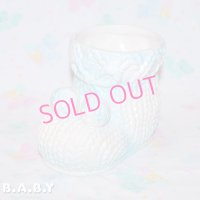 Baby Blue Knit Bootle Planter
