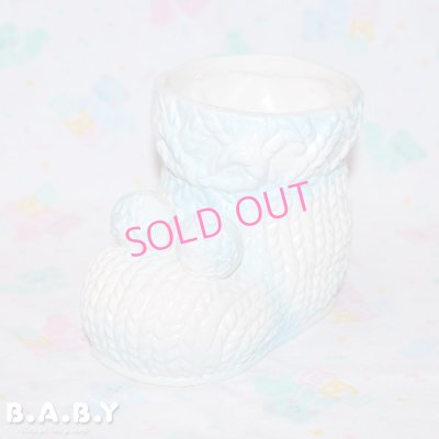 画像1: Baby Blue Knit Bootle Planter