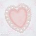 画像1: Pink Frocked Glass Heart Plate (1)