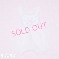 〔60サイズ / 3-6ヶ月〕Lovely Pink Bear Overall