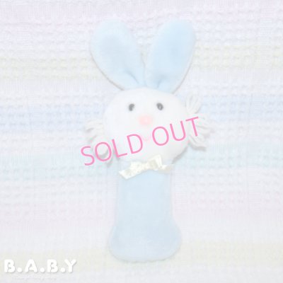 画像1: Blue Bunny Rattle Stick