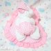 画像3: Sleepy Baby Bear Check Frill Heart Pillow (3)