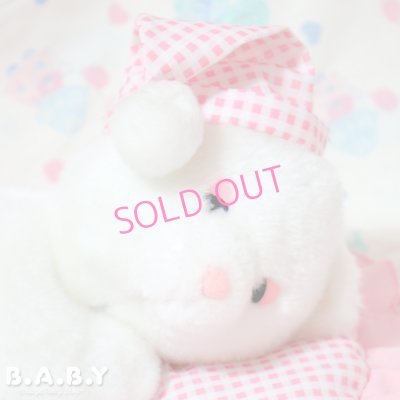 画像2: Sleepy Baby Bear Check Frill Heart Pillow