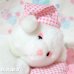 画像2: Sleepy Baby Bear Check Frill Heart Pillow (2)