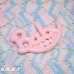 画像1: Baby Letter Plastic Pink Rattle (1)