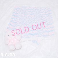 Pink & Blue Shell Knit Blanket