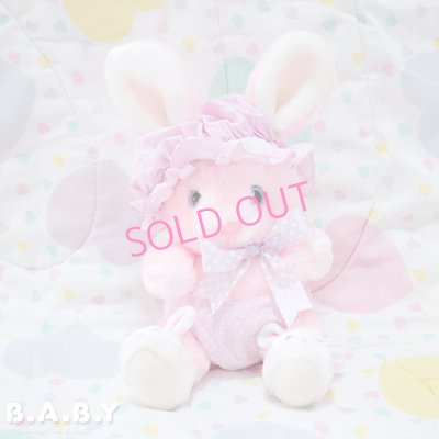 画像1: Bonnet & Diaper Dot Baby Bunny