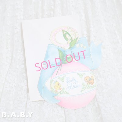 画像1: Baby Shower Card / Rattle Baby Shower