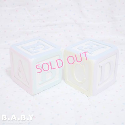 画像2: Pastel ABC Block  Bookends