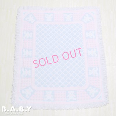 画像5: Pink Blue Bear Afghan Blanket