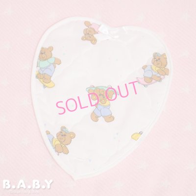 画像1: Kid's Bear Quilt Heart Doily