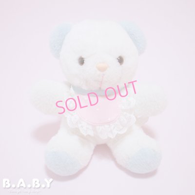 画像1: Bantam White Blue Melody Bib Bear