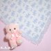 画像1: Moon Blue Bear Afghan Blanket (1)