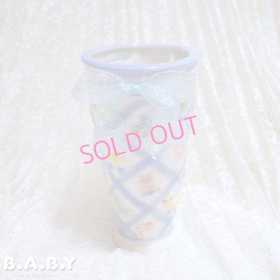 画像1: Baby Parade Blue Ceramic Vase