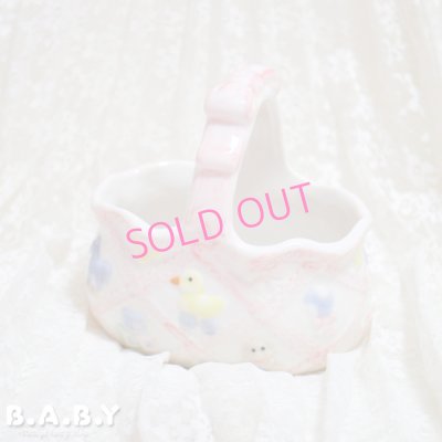 画像1: Baby Parade Pink Ceramic Basket