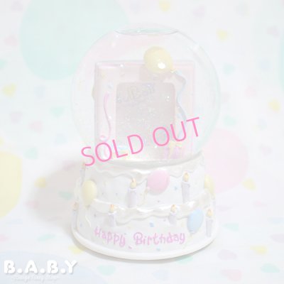 画像1: Happy Birthday Snow Globe photo Frame