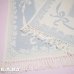 画像2: Ribbon & Floral Blue Throw Blanket (2)