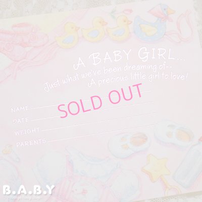 画像2: It's a Girl Card / A BABY GIRL...