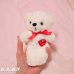 画像5: I Love You Heart White Mini Bear