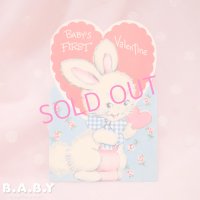 Valentine Card / BABY'S FIRST Valentine Bunny