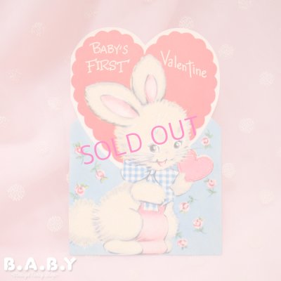 画像1: Valentine Card / BABY'S FIRST Valentine Bunny