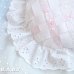 画像4: Pink & White Cotton Lace Ruffle Pillow