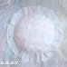 画像2: Pink & White Cotton Lace Ruffle Pillow (2)