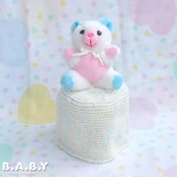 Party Bear Crochet Toilet Paper Cover