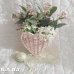 画像8: Pink × White Heart Wicker Basket