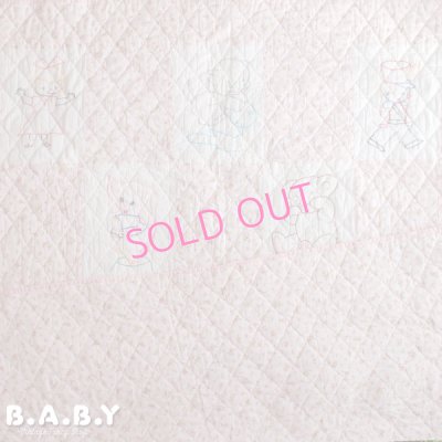 画像1: Baby Parade Pink Rose Quilt Blanket