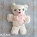 画像2: Bell Eyes Antique White Teddy Bear (2)