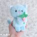 画像5: Felt Flowers Blue Mini Kitty