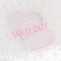 Pink Metal Heart Tray