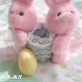 画像8: Easter Egg Basket Pink Bunnies